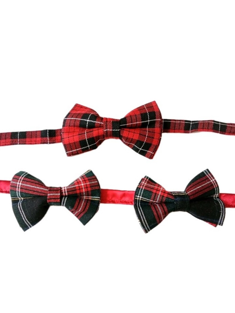 (3) Handmade Tartan Plaid Bowties. 4.5"x3". Wedding Party! Proms, Business, A5.